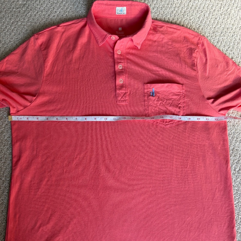 Johnnie-O Hangin Out The Original polo shirt Coral Large - Picture 7 of 15
